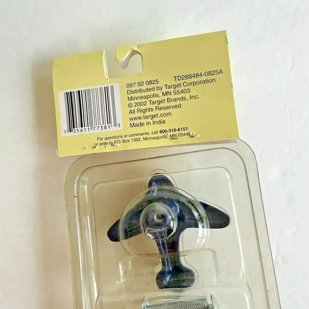 2002 RESTORE & RESTYLE Kids Blue Airplane Metal Dresser Pulls Knobs NEW